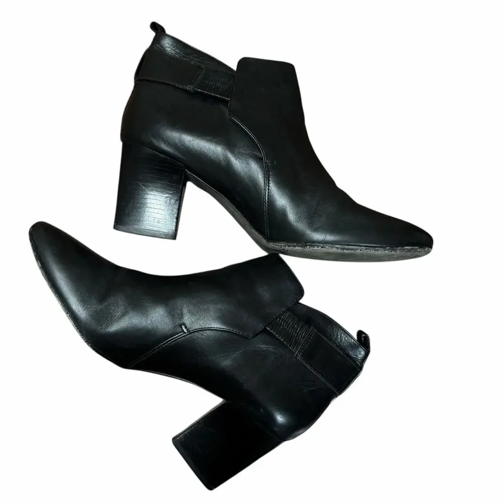 Tory Burch Gemini Link Black Boots Size 10 Pre-Owned